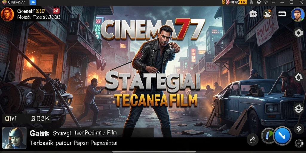 Screenshot utama CINEMA77 menampilkan gameplay strategi yang mendalam.