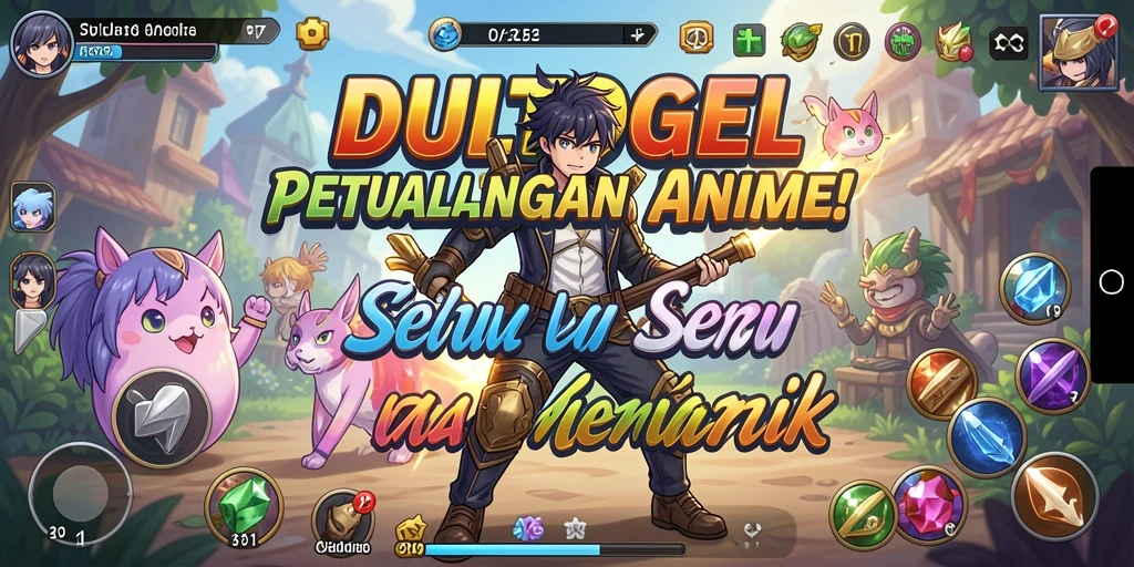 Menampilkan karakter anime dalam aksi menarik di DULTOGEL.