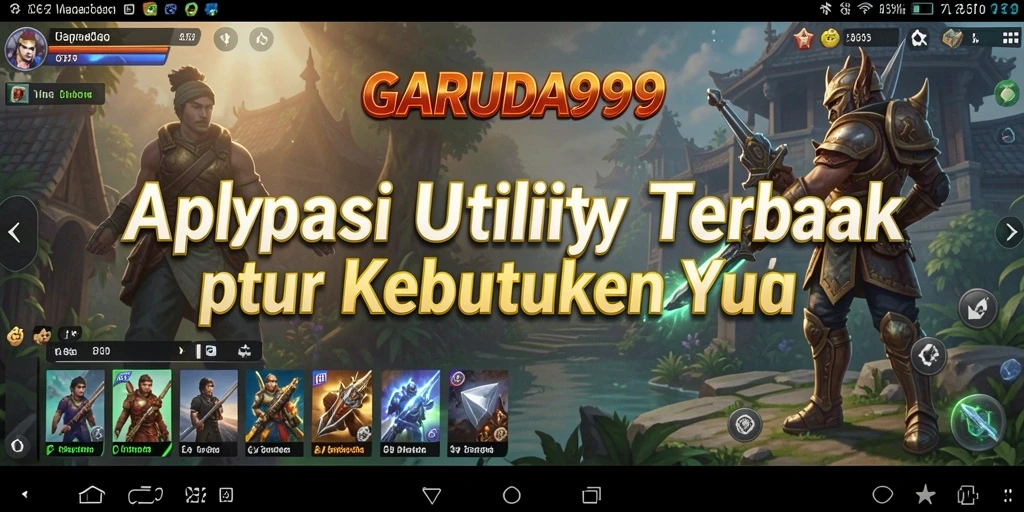 Tampilan utama GARUDA999 dengan fitur utility yang lengkap.