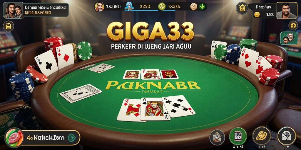 Tampilan gameplay Poker yang seru di GIGA33.