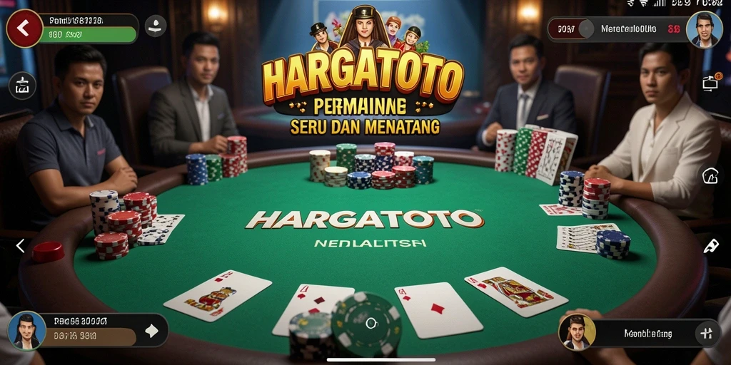 Screenshot gameplay HARGATOTO menunjukkan keseruan bermain poker.