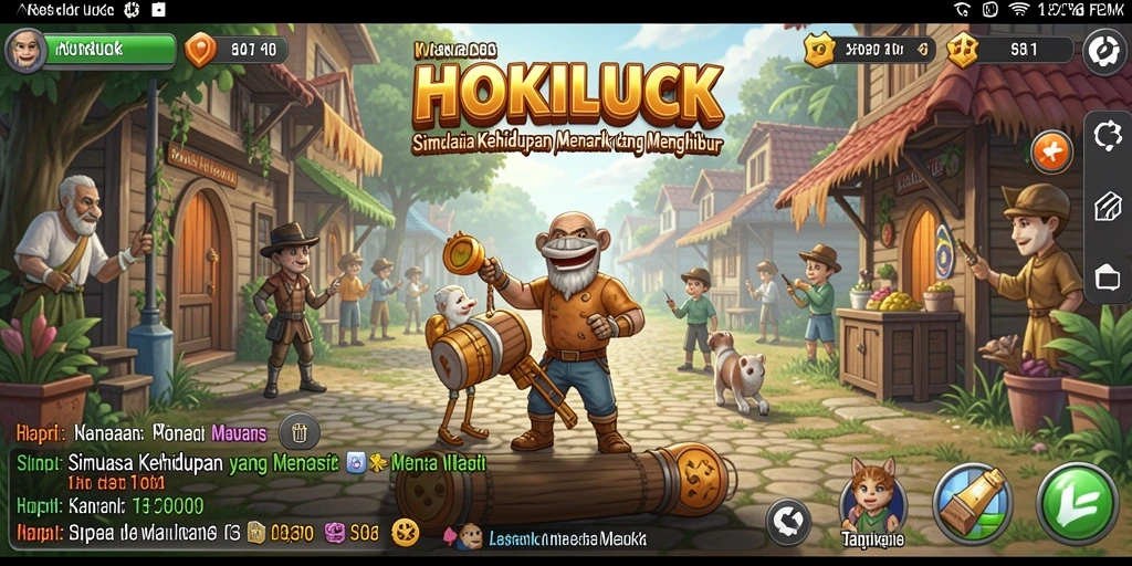 Tampilan gameplay HOKILUCK yang penuh warna dan interaksi menarik.