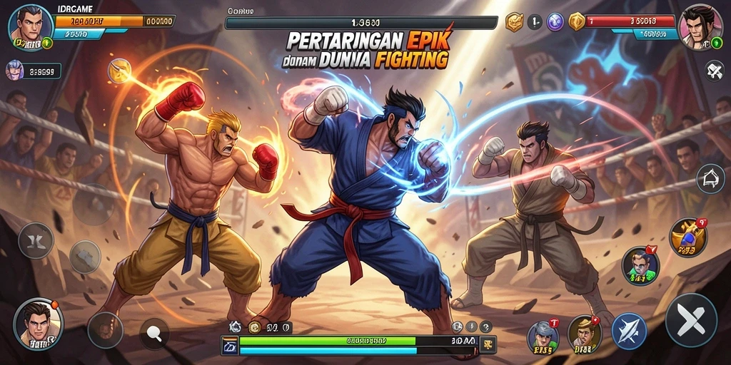 Tampilan aksion seru dalam pertarungan di IDRGAME.