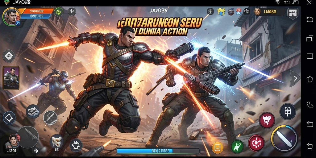 Tampilan gameplay JAVO88 yang menegangkan dan penuh aksi.