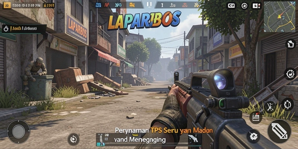 Tampilan gameplay LAPARBOS yang menegangkan dan seru.