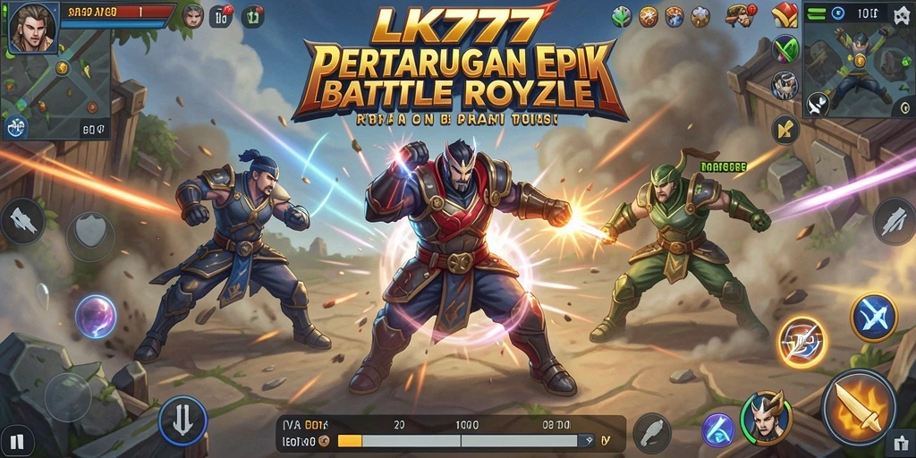 Tampilan menegangkan dari pertempuran di LK777 Battle Royale.