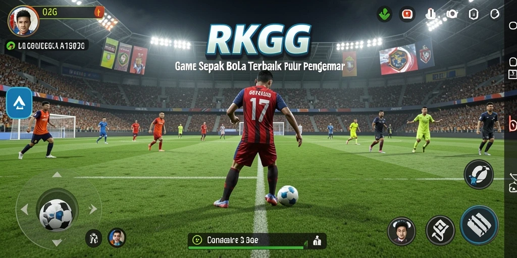 Tampilan gameplay <strong>RKGG</strong> yang menegangkan dengan aksi sepak bola nyata.