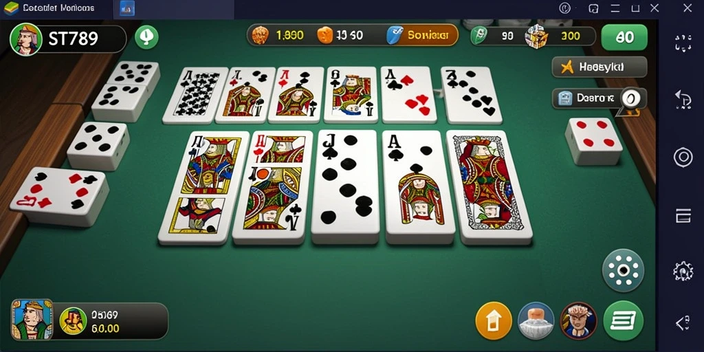 Tampilan gameplay ST789 yang seru dalam permainan domino.